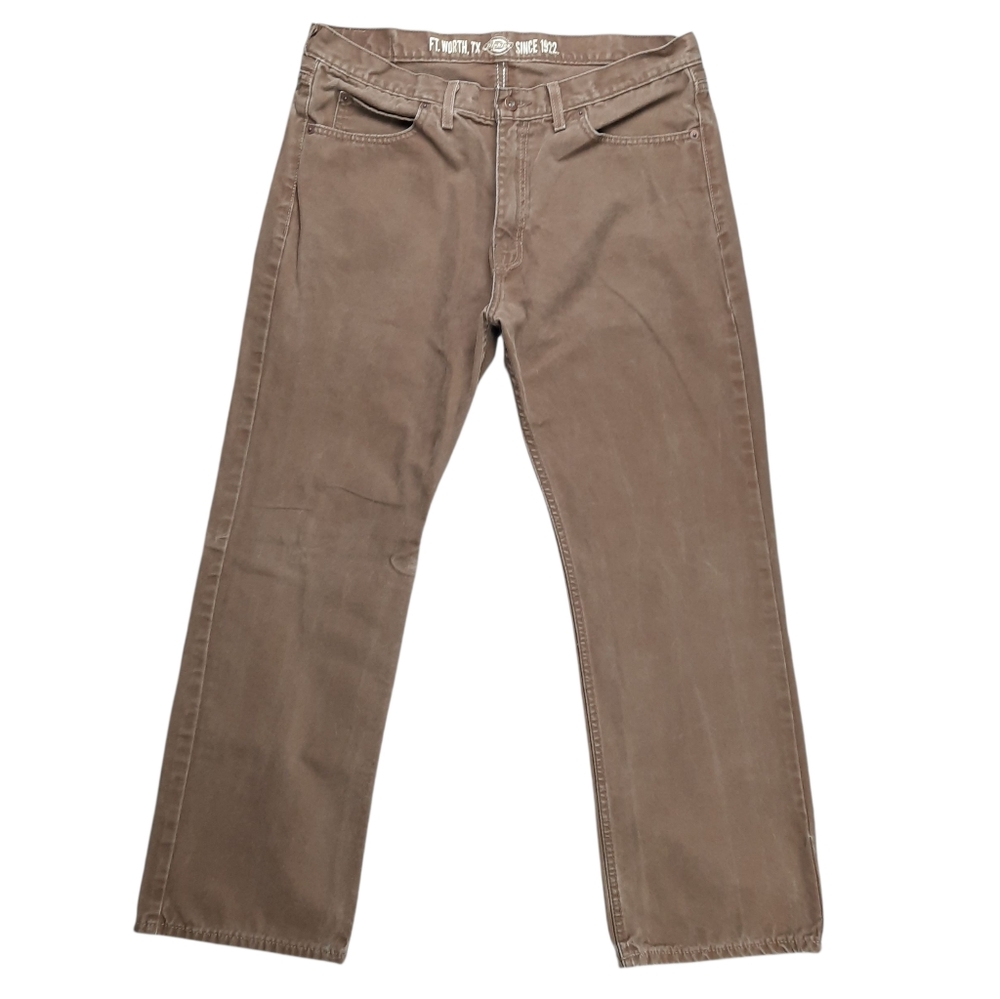 Dickies Brown Regular Straight Fit 100% Cotton Jeans SZ 36x30